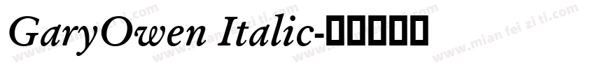 GaryOwen Italic字体转换